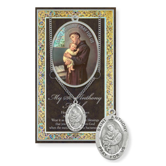 Picture Folder w/ Medal and Chain St. Anthony