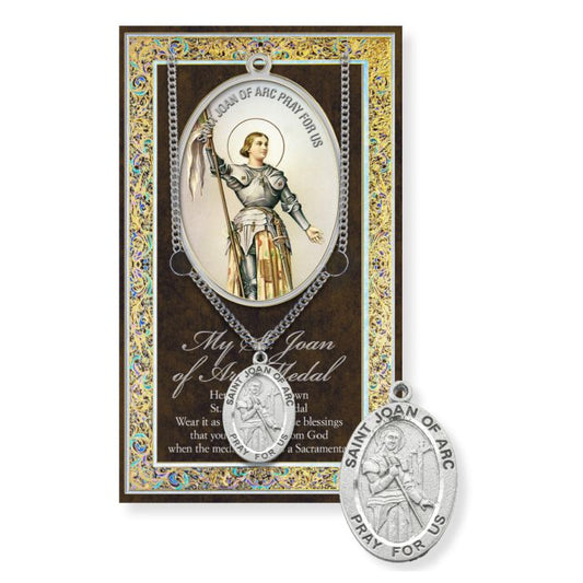 Picture Folder w/ Medal and Chain St Joan of Arc