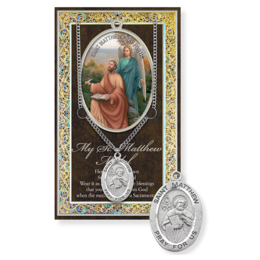 Picture Folder w/ Medal and Chain St. Matthew