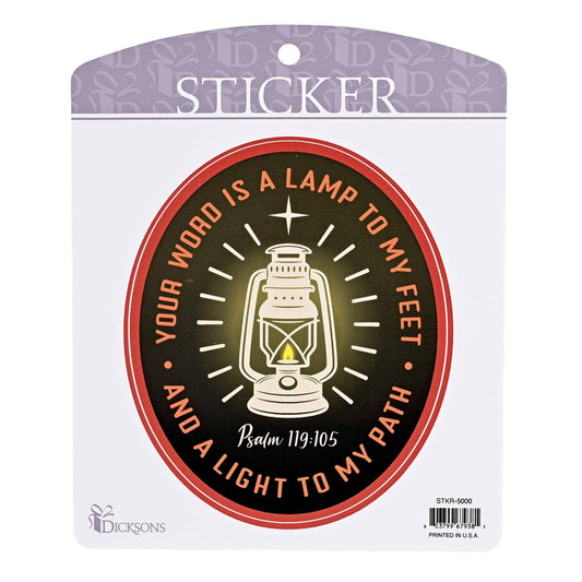 Your Word Is A Lamp Lantern Sticker