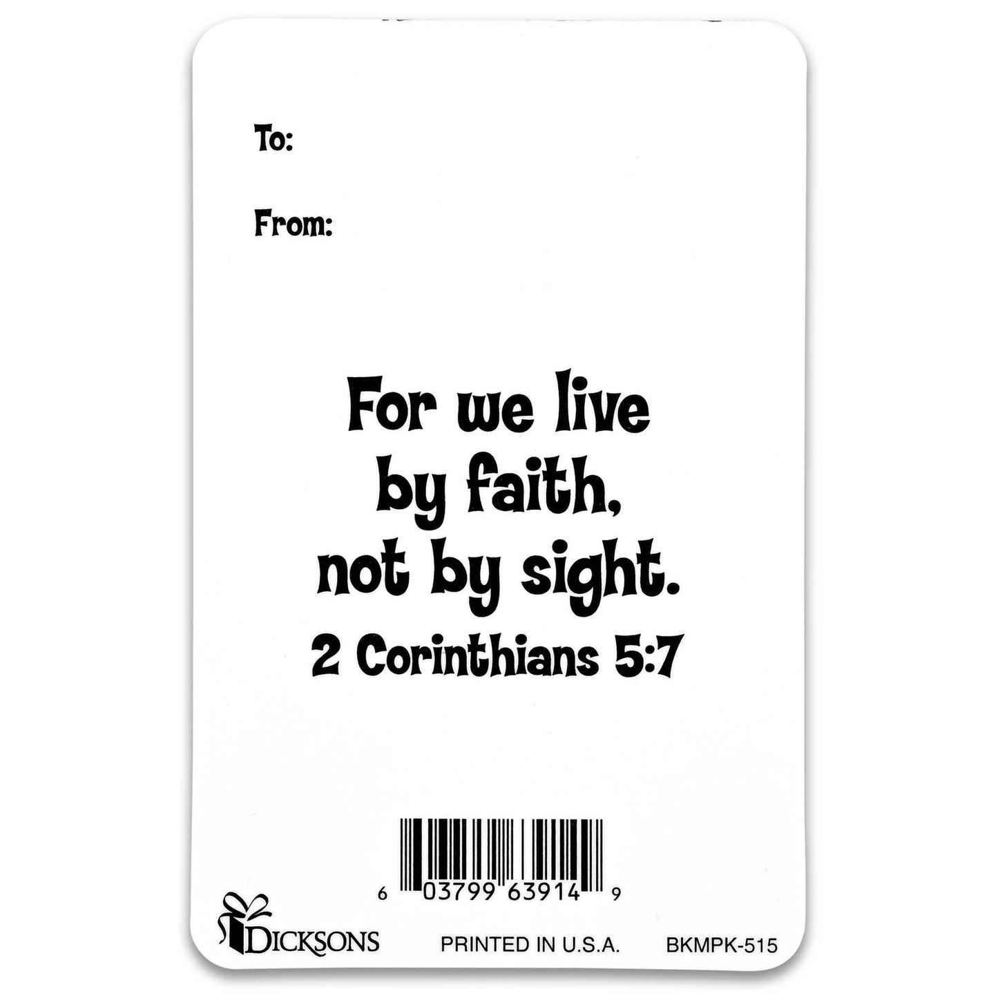 Pocketcard Purple Fish 2 Cor. 5:7