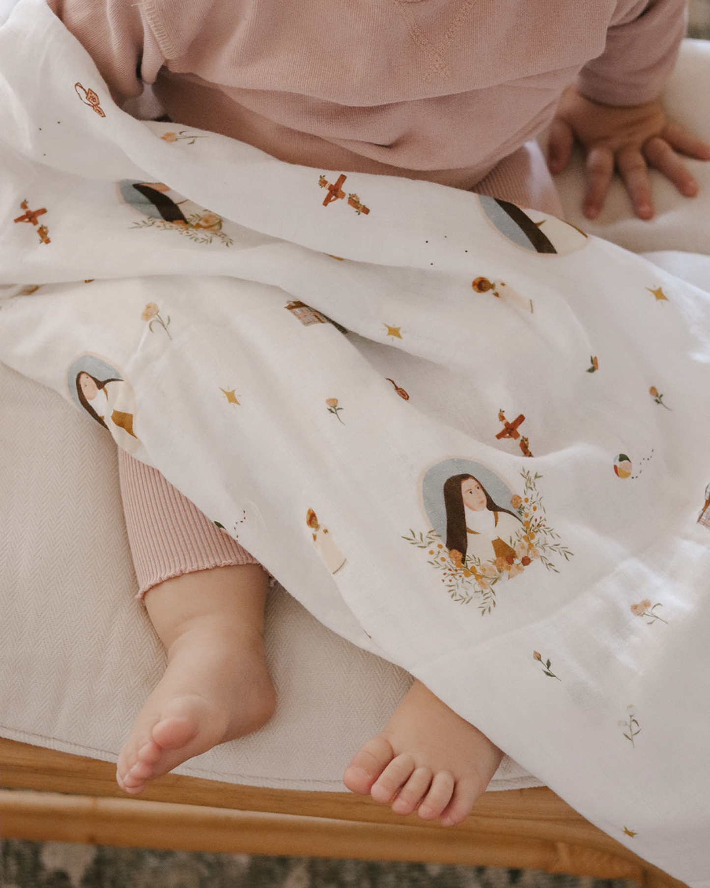 Muslin Swaddle Saint Francis