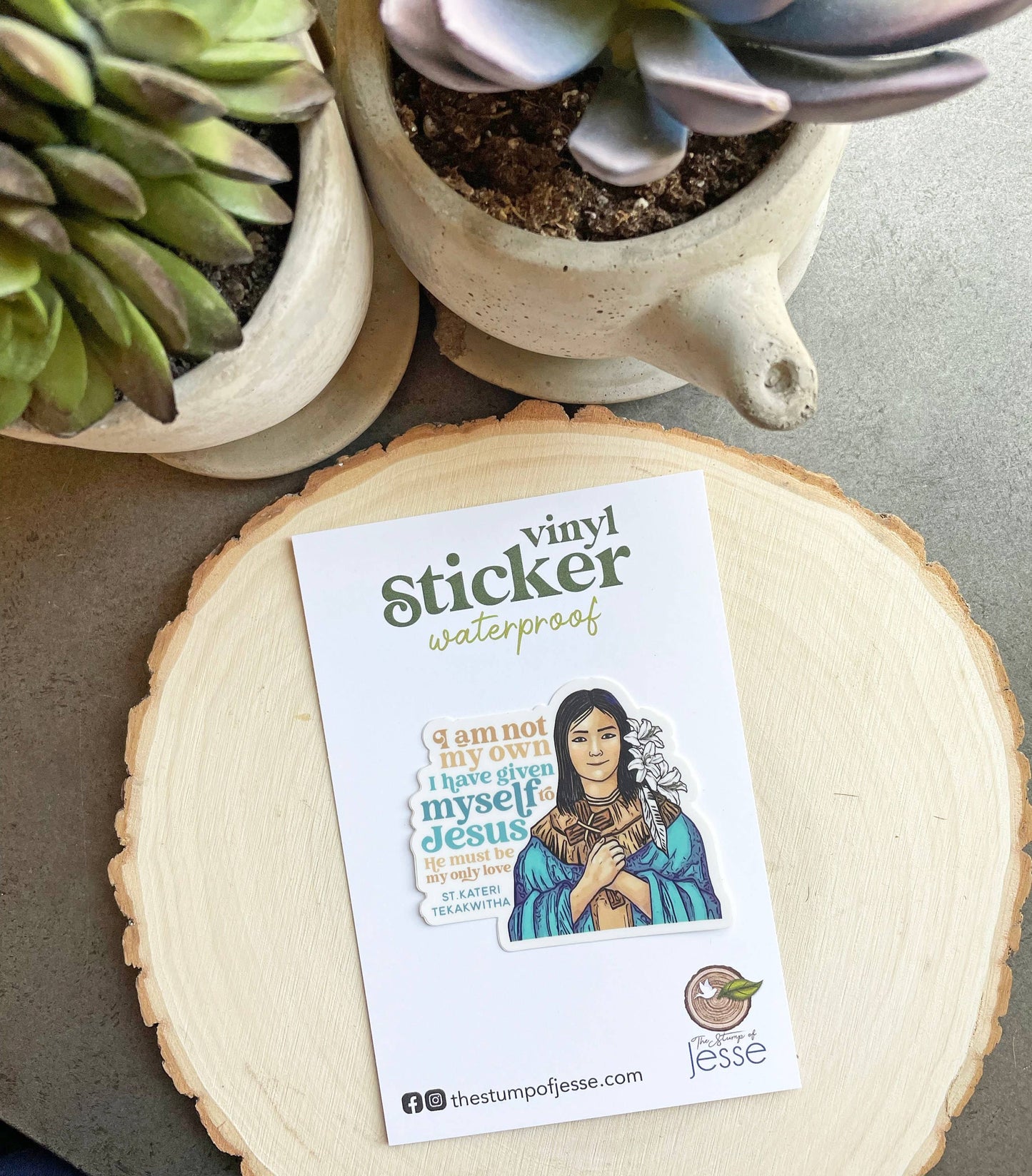 St. Kateri Tekakwitha Waterproof Catholic Sticker