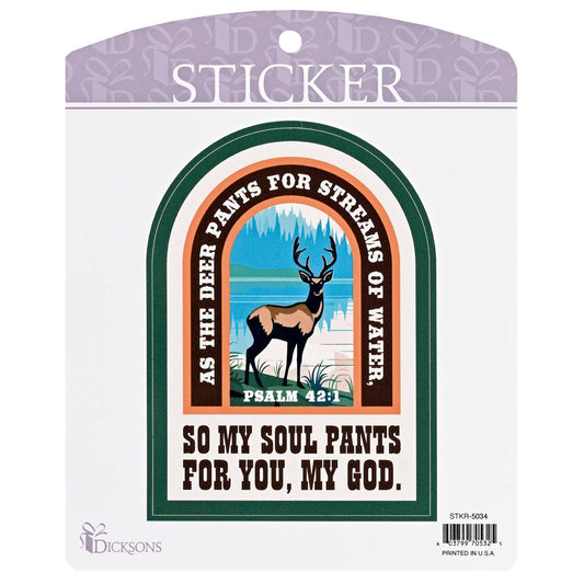 As The Deer Pants Green Nature Sticker