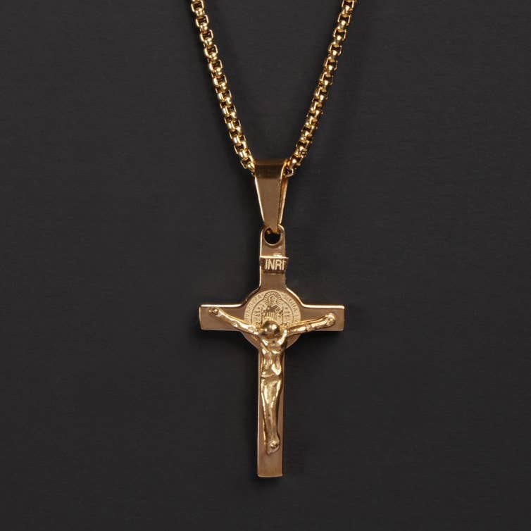 St. Benedict Gold Plated Crucifix