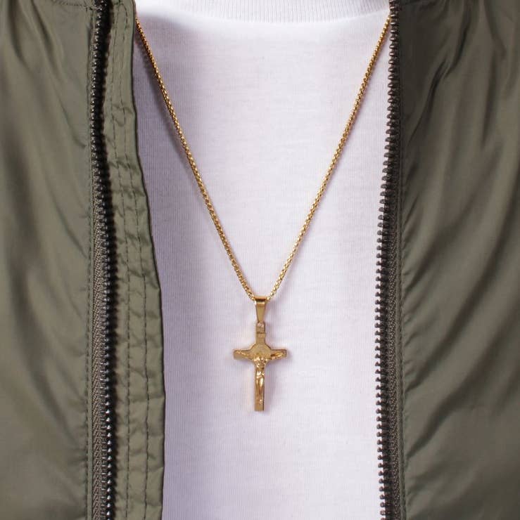 St. Benedict Gold Plated Crucifix