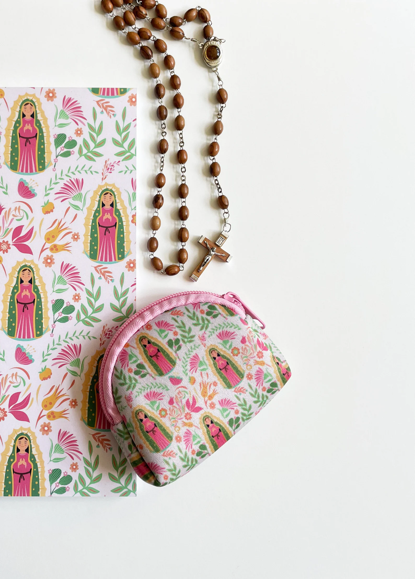 Our Lady of Guadalupe Rosary Pouch