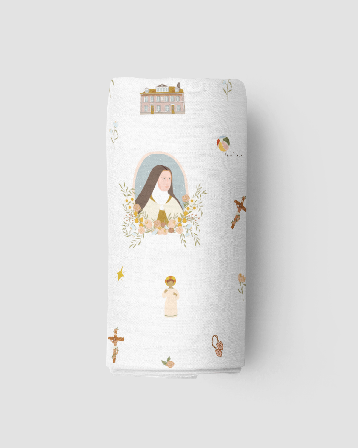 Muslin Swaddle Saint Francis