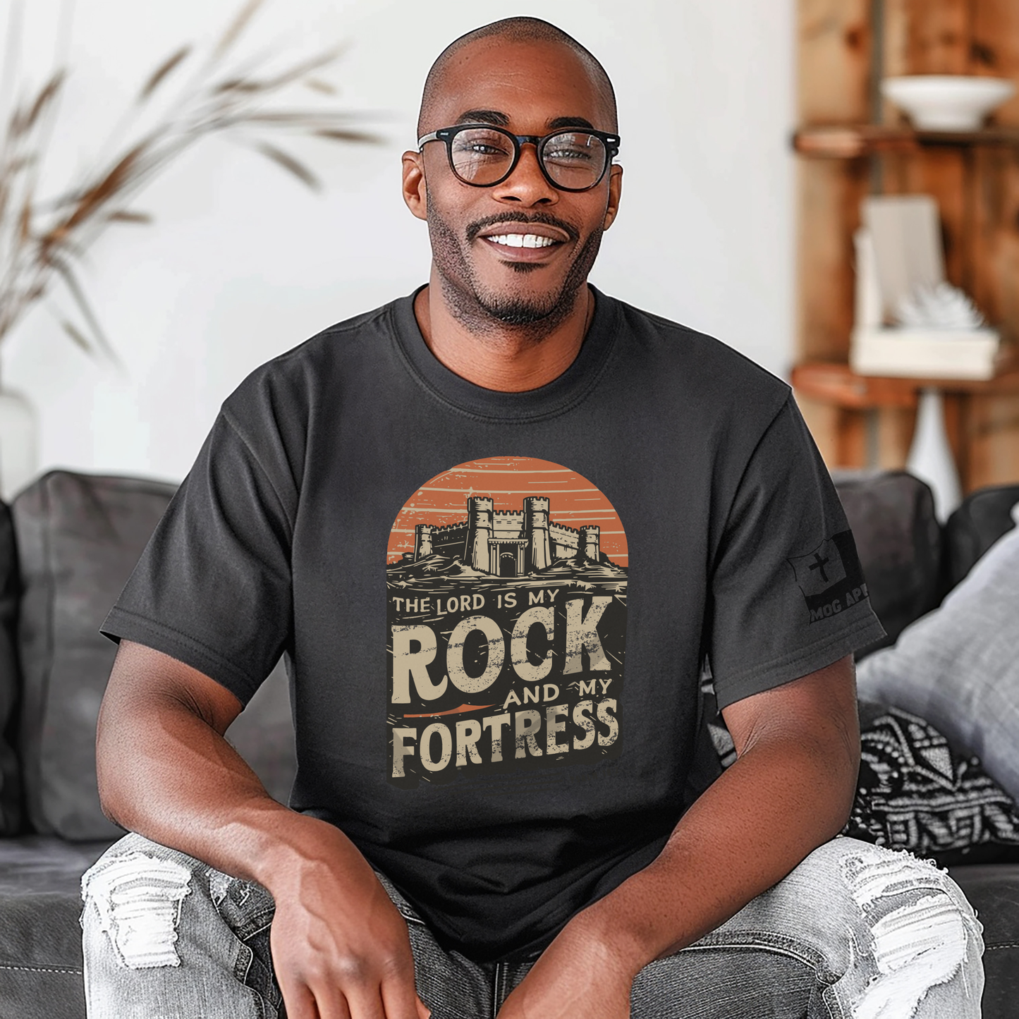 My Rock and Fortress Comfort Colors Christian Graphic Tee