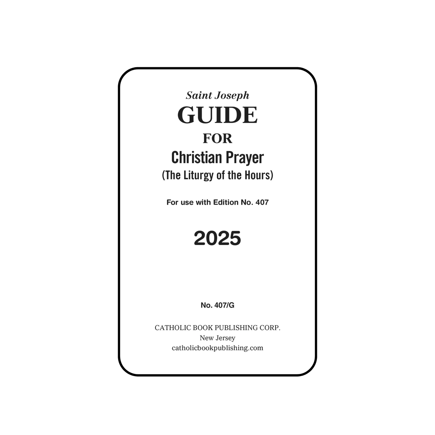 Christian Prayer Guide For 2025 (Large Type)