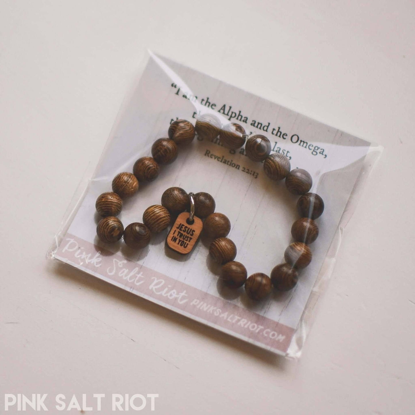 Wooden Unisex Messages Bracelet