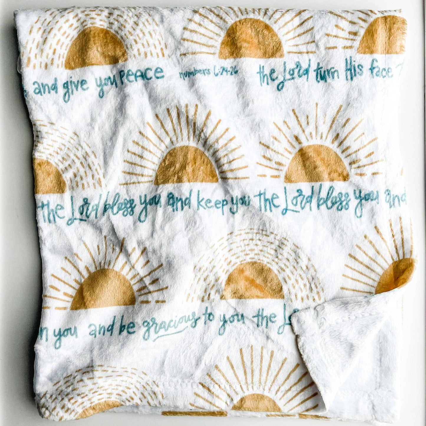 Scripture Blessing Minky Baby Blanket