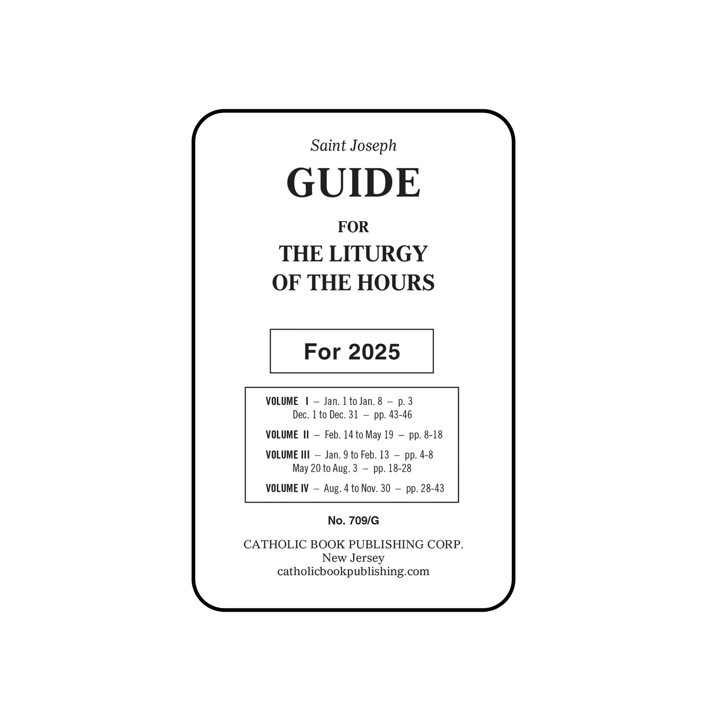 Liturgy of the Hours Guide  2025- Large Print