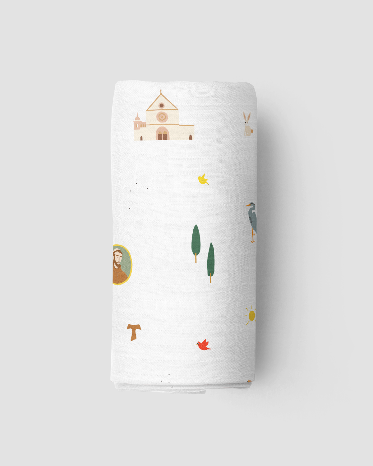 Muslin Swaddle Saint Francis