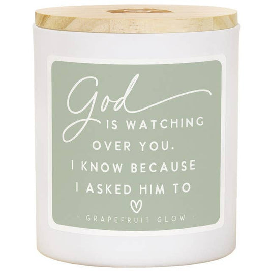 God Is Watching  Grapefruit Glow Soy Candle