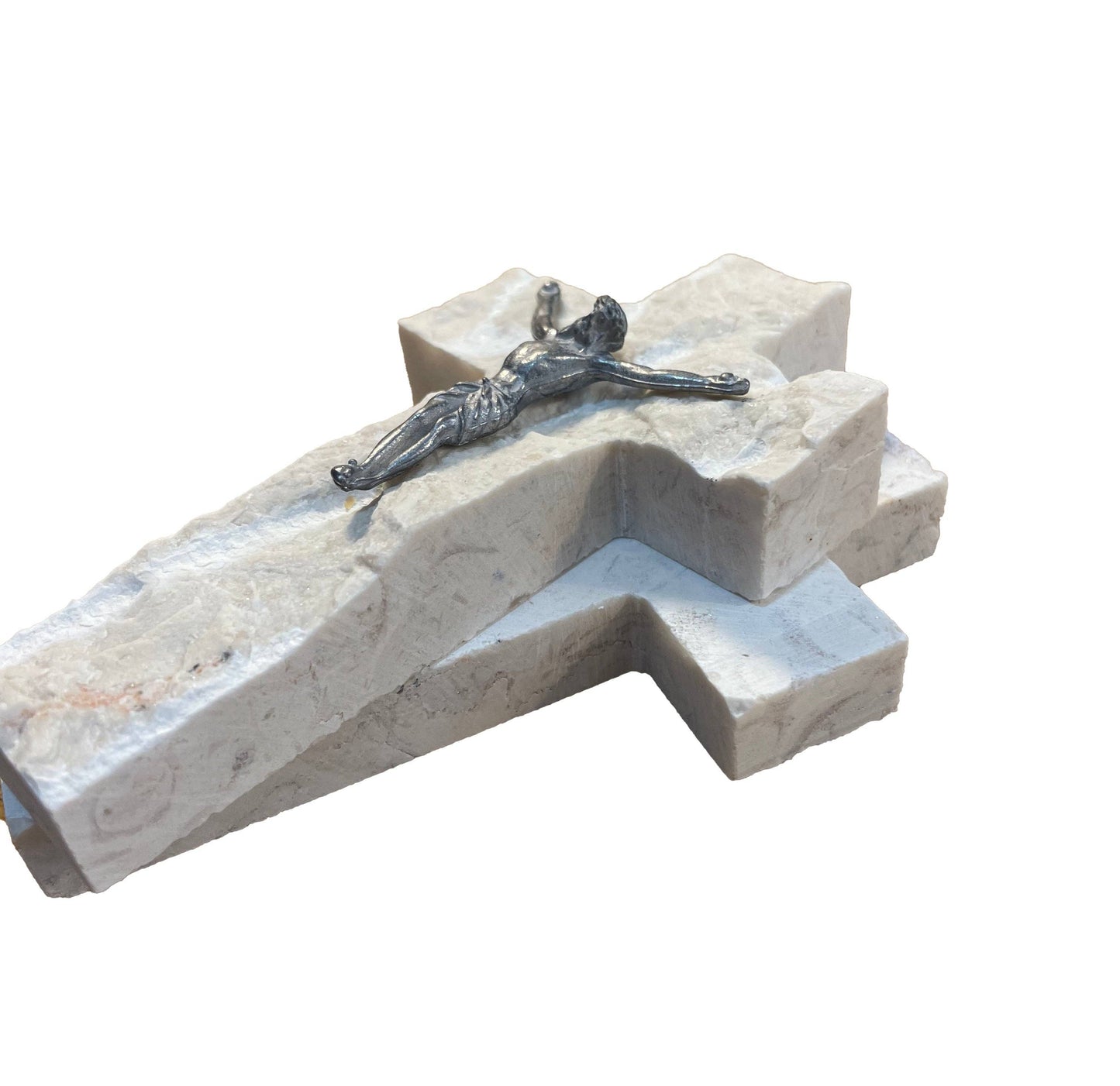 Jerusalem Stone Comfort Cross with Crucifix