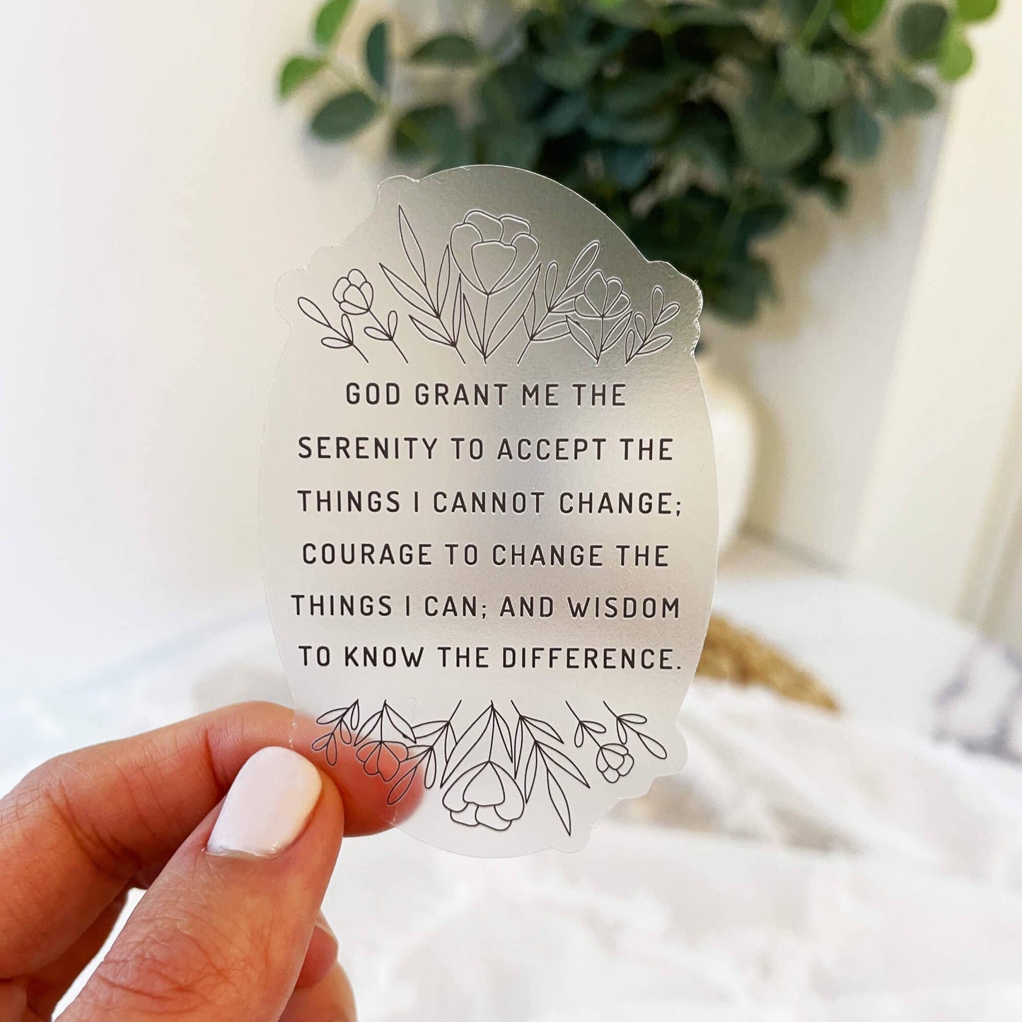 Serenity Prayer Vinyl Sticker