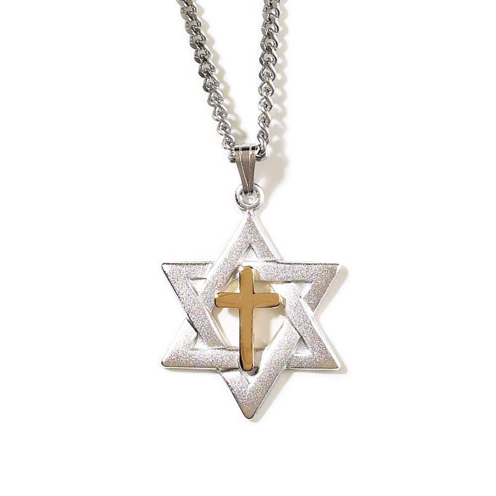 Silver Plated Star Of David Necklace