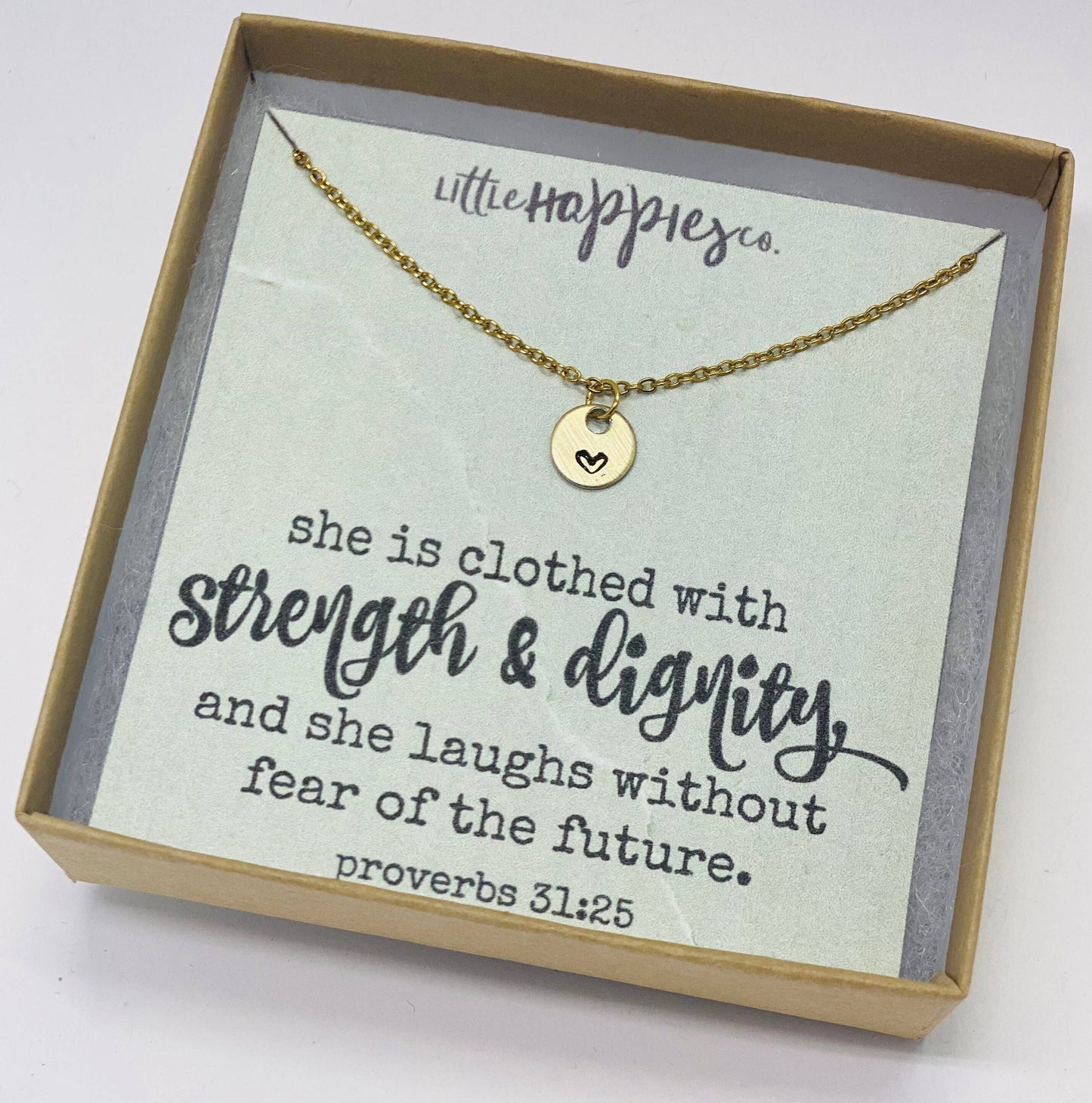 Strength & Dignity Heart Necklace