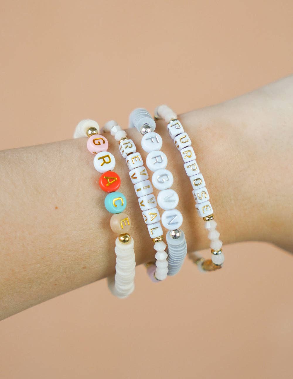 Grace Multicolored Letter Bracelet