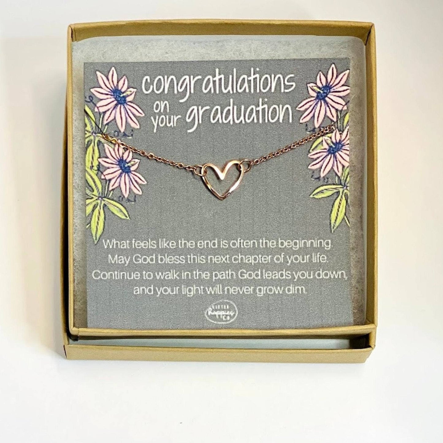 Graduation Heart Necklace