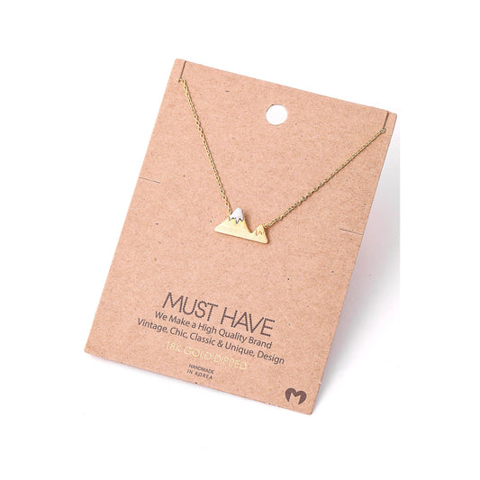 Delicate Mountain Pendant Necklace