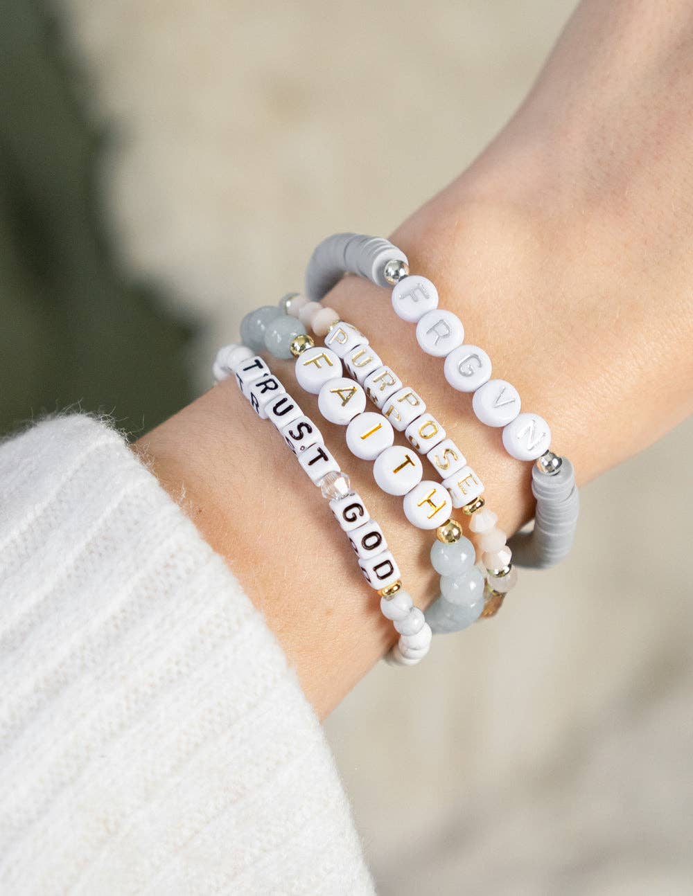 Purpose Letter Bracelet