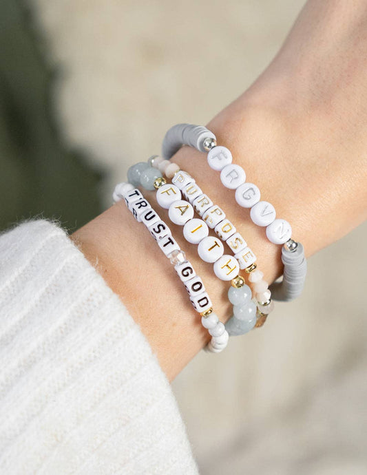 Trust God Letter Bracelet