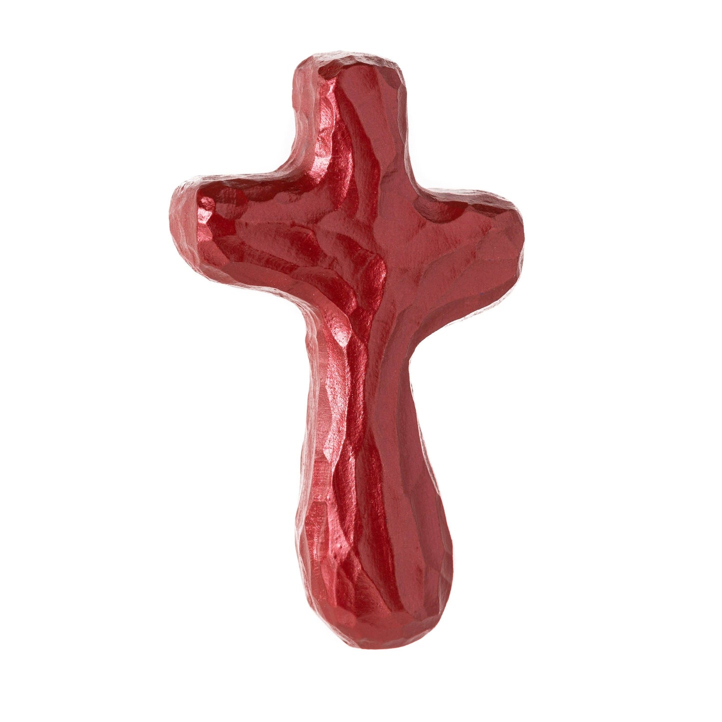 Journey Holding Cross Shimmering Red