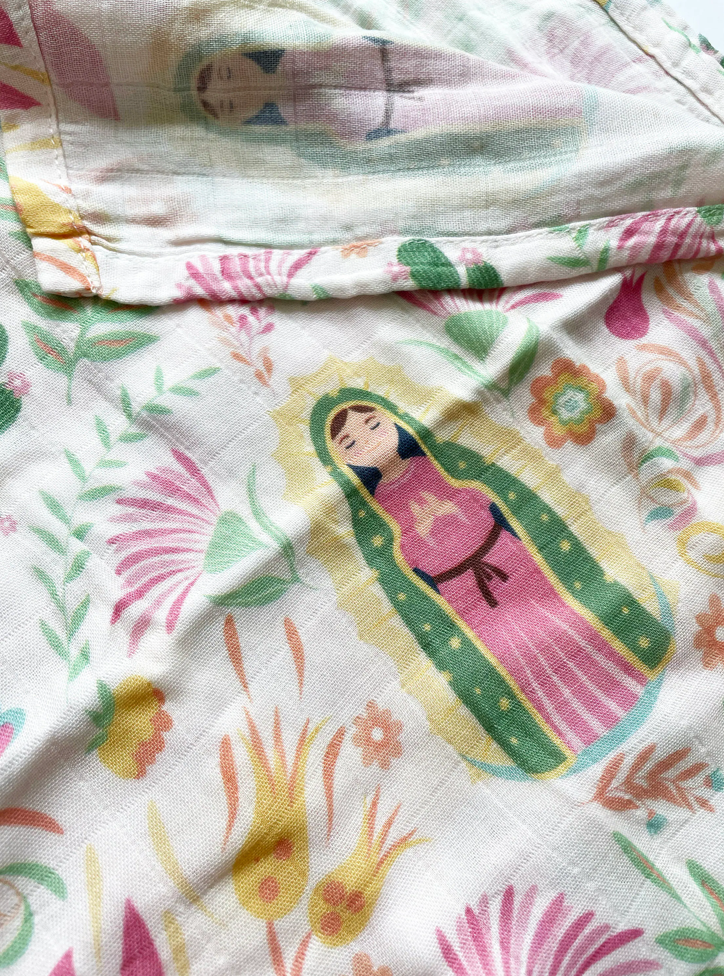 Our Lady of Guadalupe Muslin Deluxe Swaddle