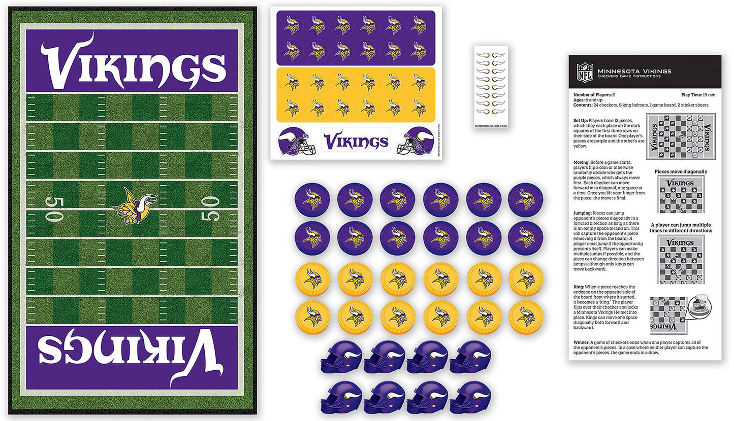 Minnesota Vikings Checkers Board Game