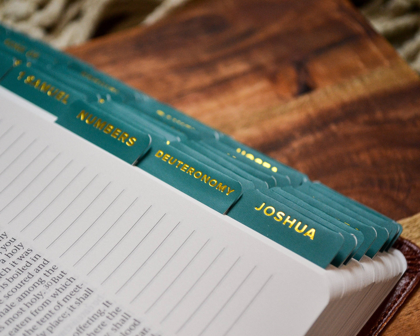 Emerald and Gold Catholic Bible Tabs