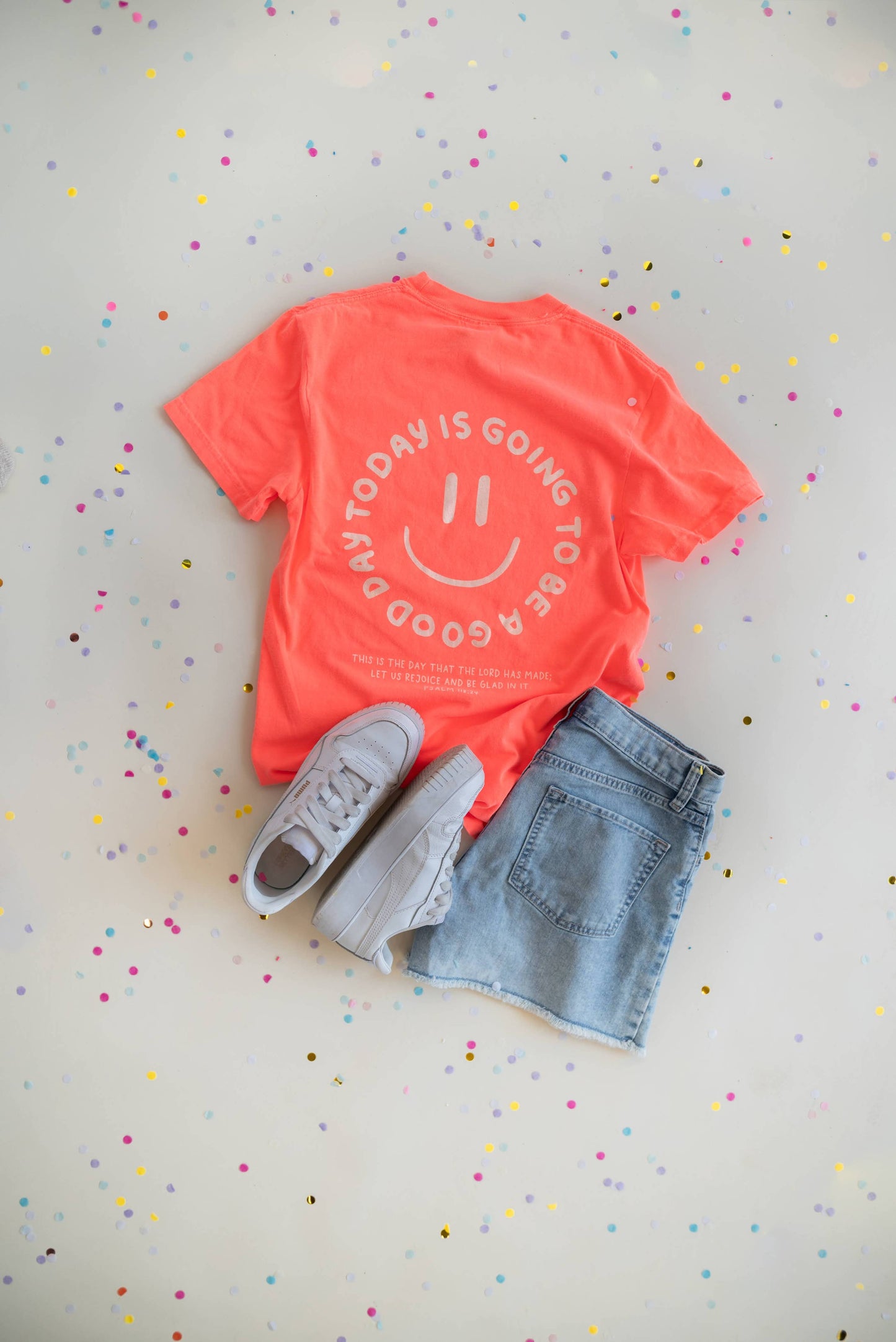 Good Day Tee - Neon Orange | Christian Tee