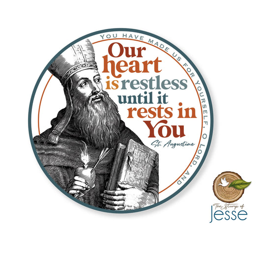 St. Augustine Waterproof Vinyl Catholic Sticker