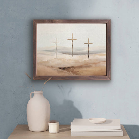 Three Crosses Framed Art