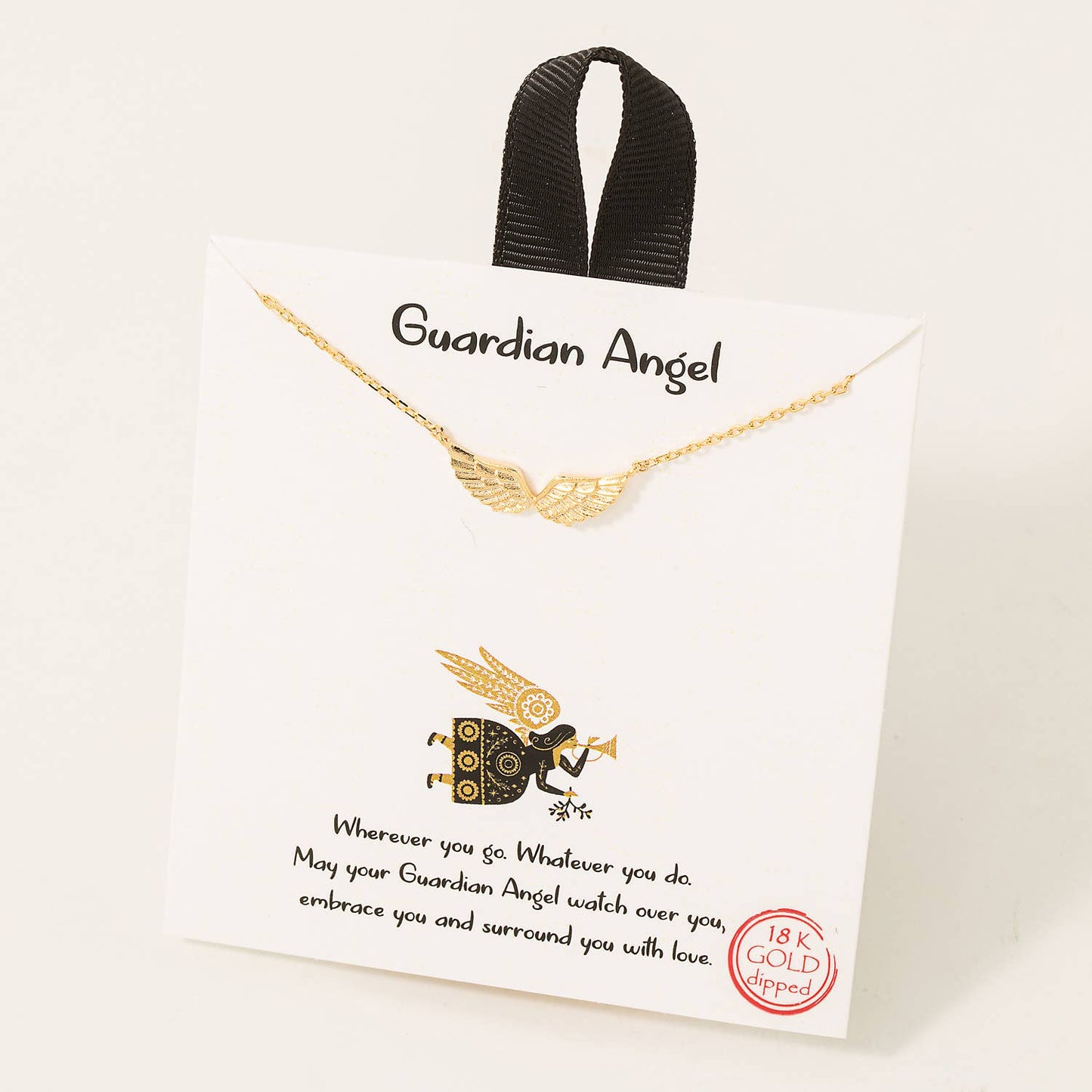 Guardian Angel Wings Pendant Necklace