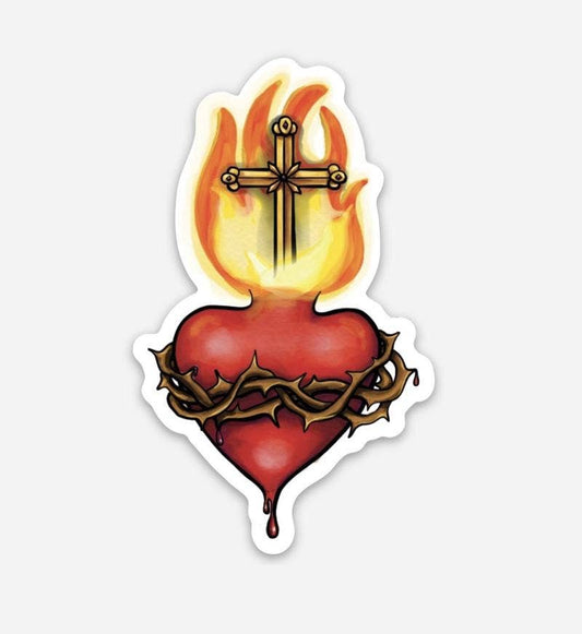 Sacred Heart Die-Cut Decal