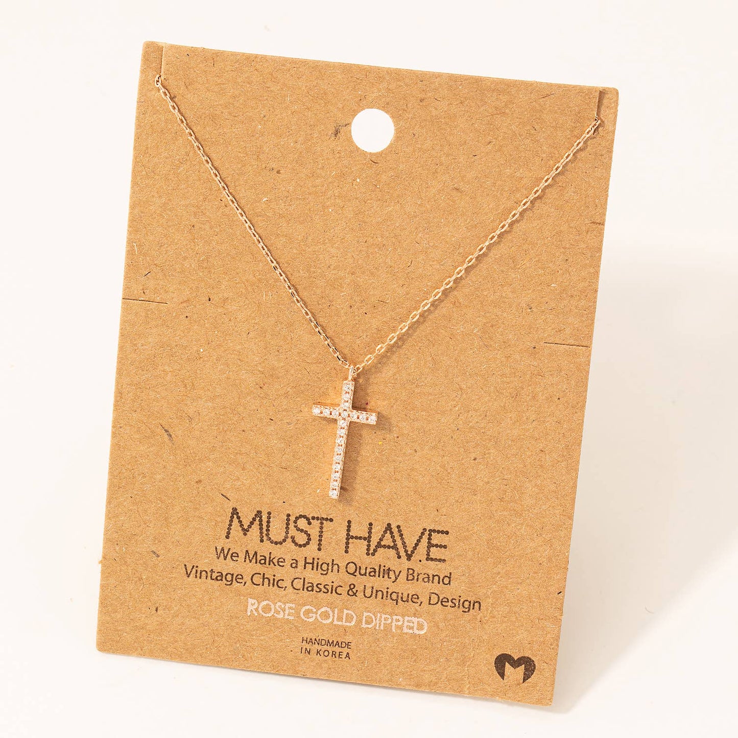 Pave Cross Pendant Necklace