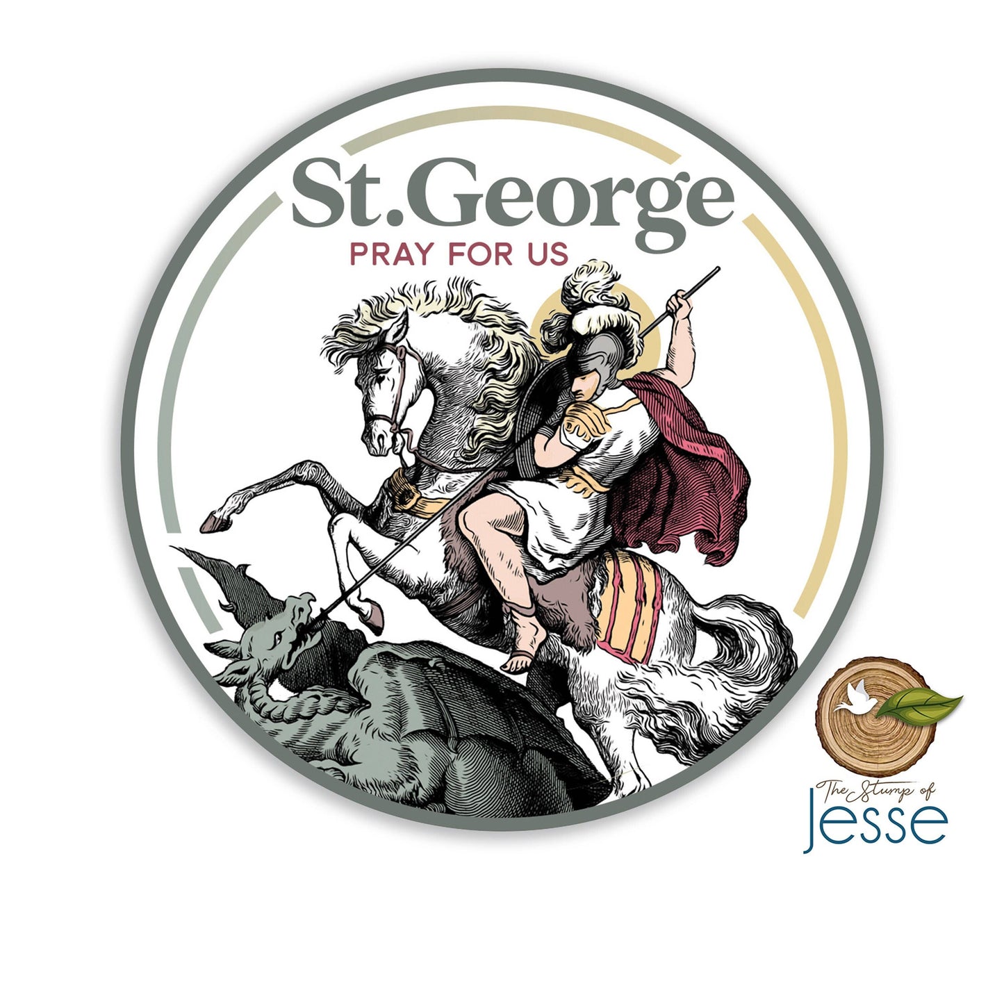 St. George Waterproof Vinyl Catholic Sticker