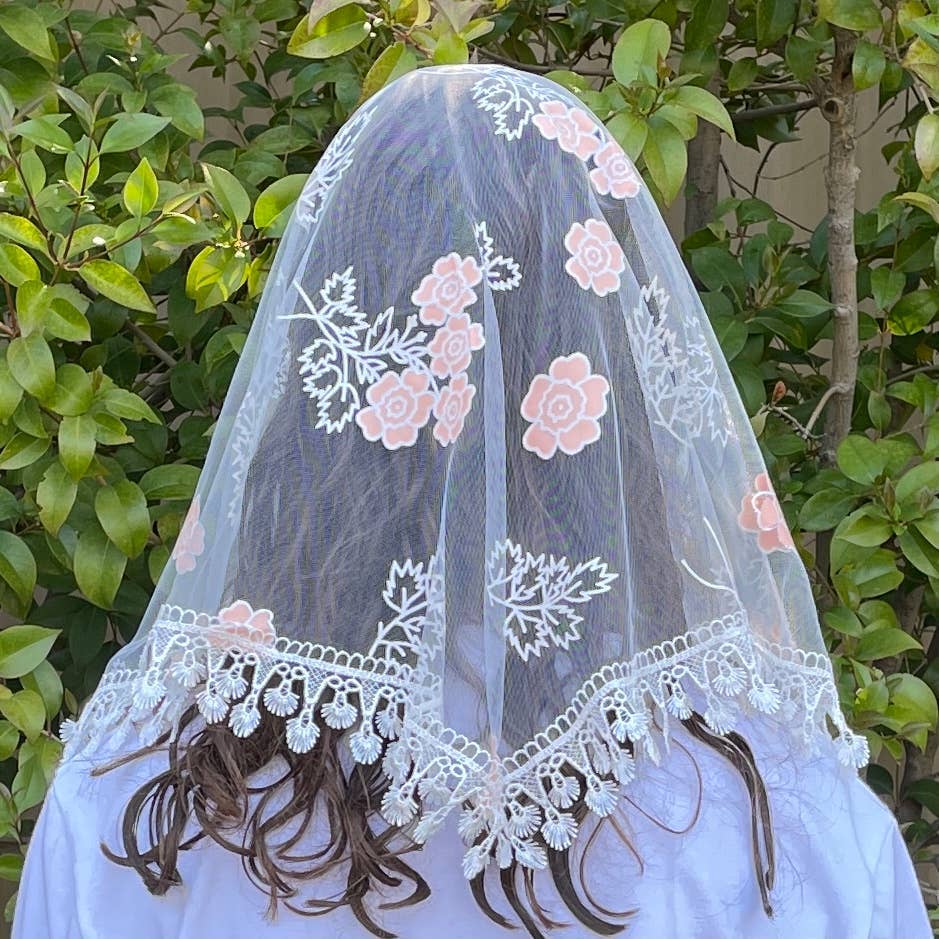 Mystic Rose Veil  -WHITE             60" x 22"   (MOQ 1)