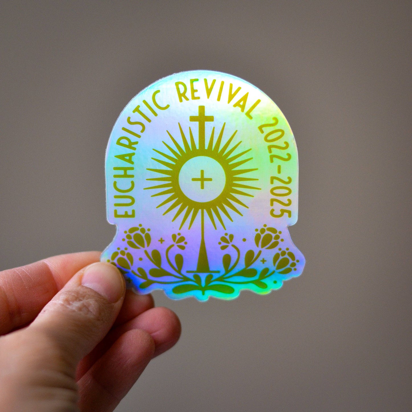 Eucharistic Revival Holographic Sticker