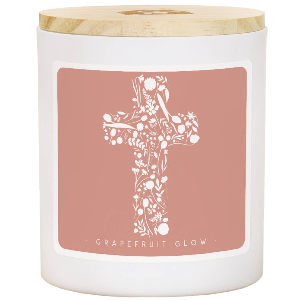 Floral Cross Soy Candle