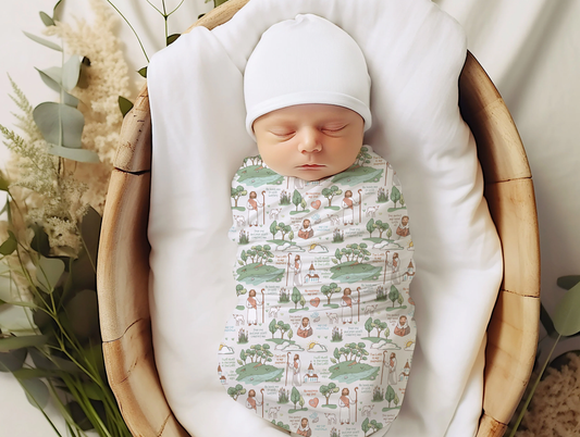 The Good Shepherd Muslin Deluxe Swaddle