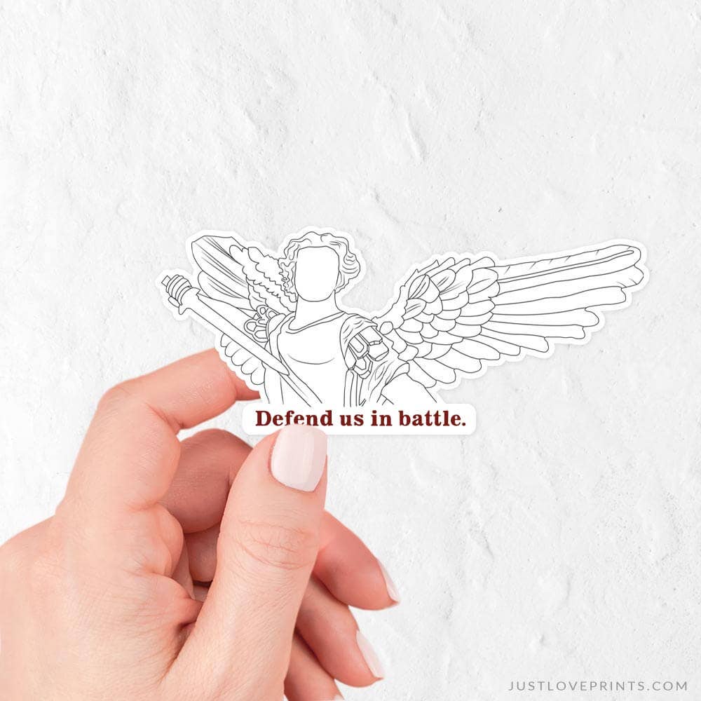 St. Michael "Defend Us in Battle" Vinyl Sticker