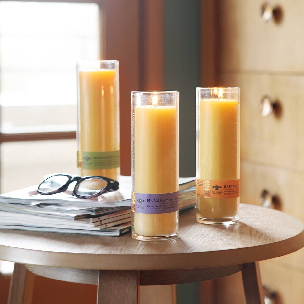 Beeswax Aromatherapy Sanctuary Glass 90 Hour Candle