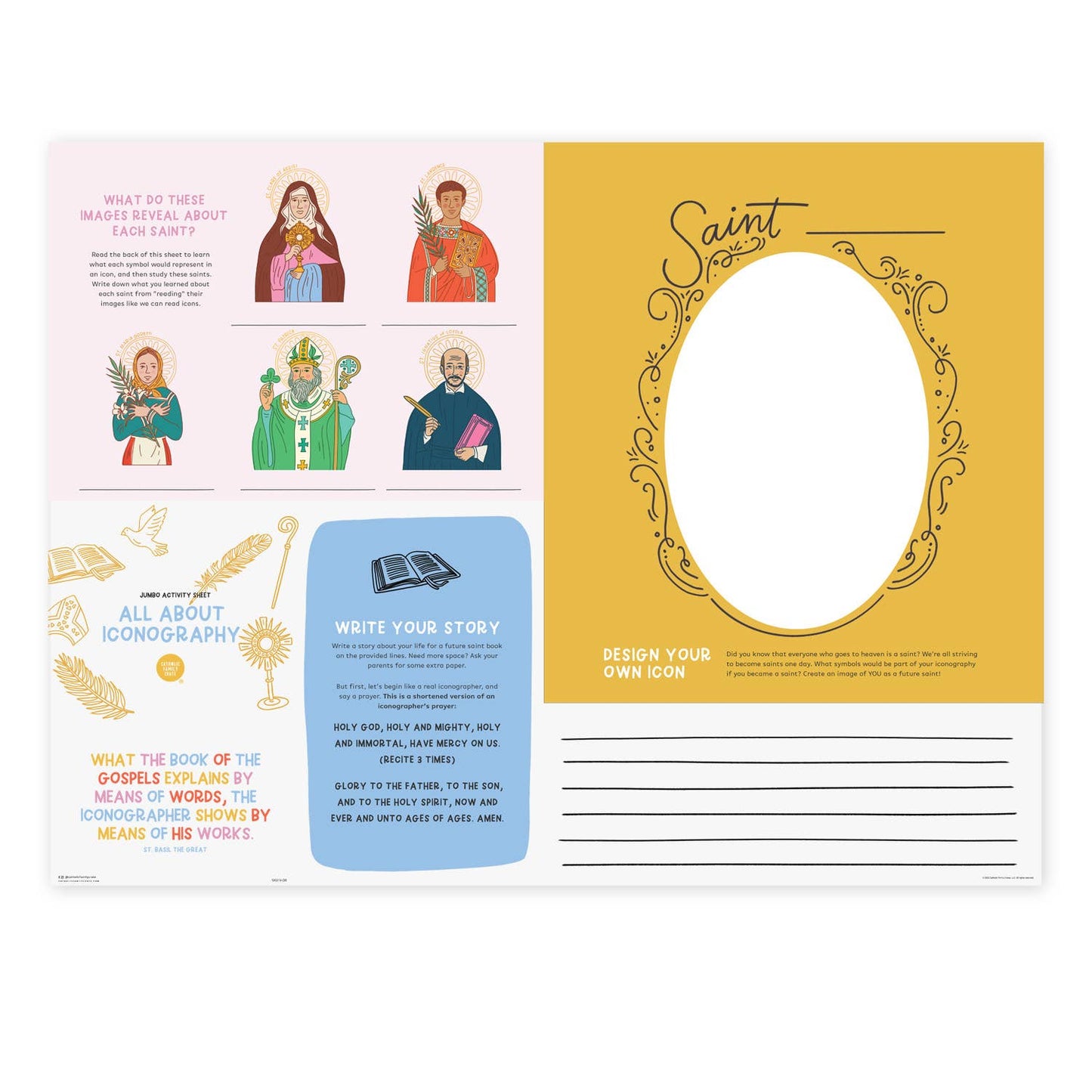 Iconography Jumbo Activity Sheet (July) - Pack of 3