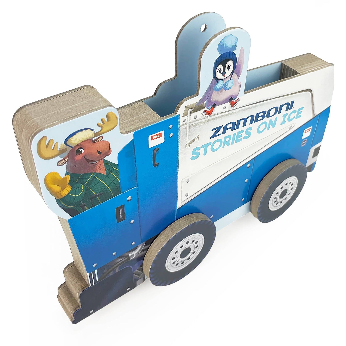 Zamboni 3-Book Sports Gift Set with Real Rolling Wheels