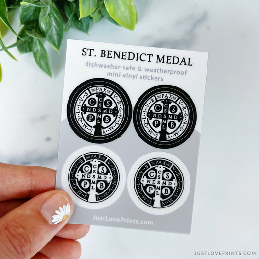 Mini St. Benedict Medal Sticker Sheet