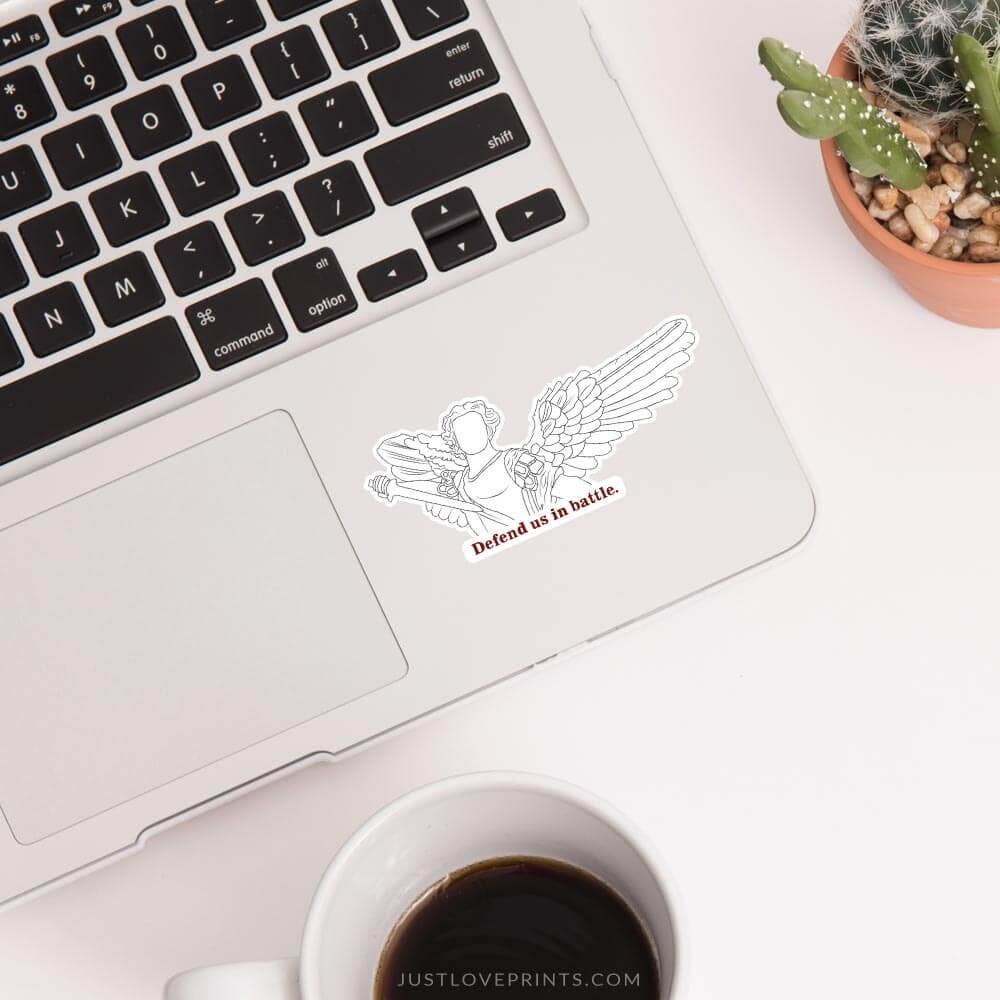 St. Michael "Defend Us in Battle" Vinyl Sticker