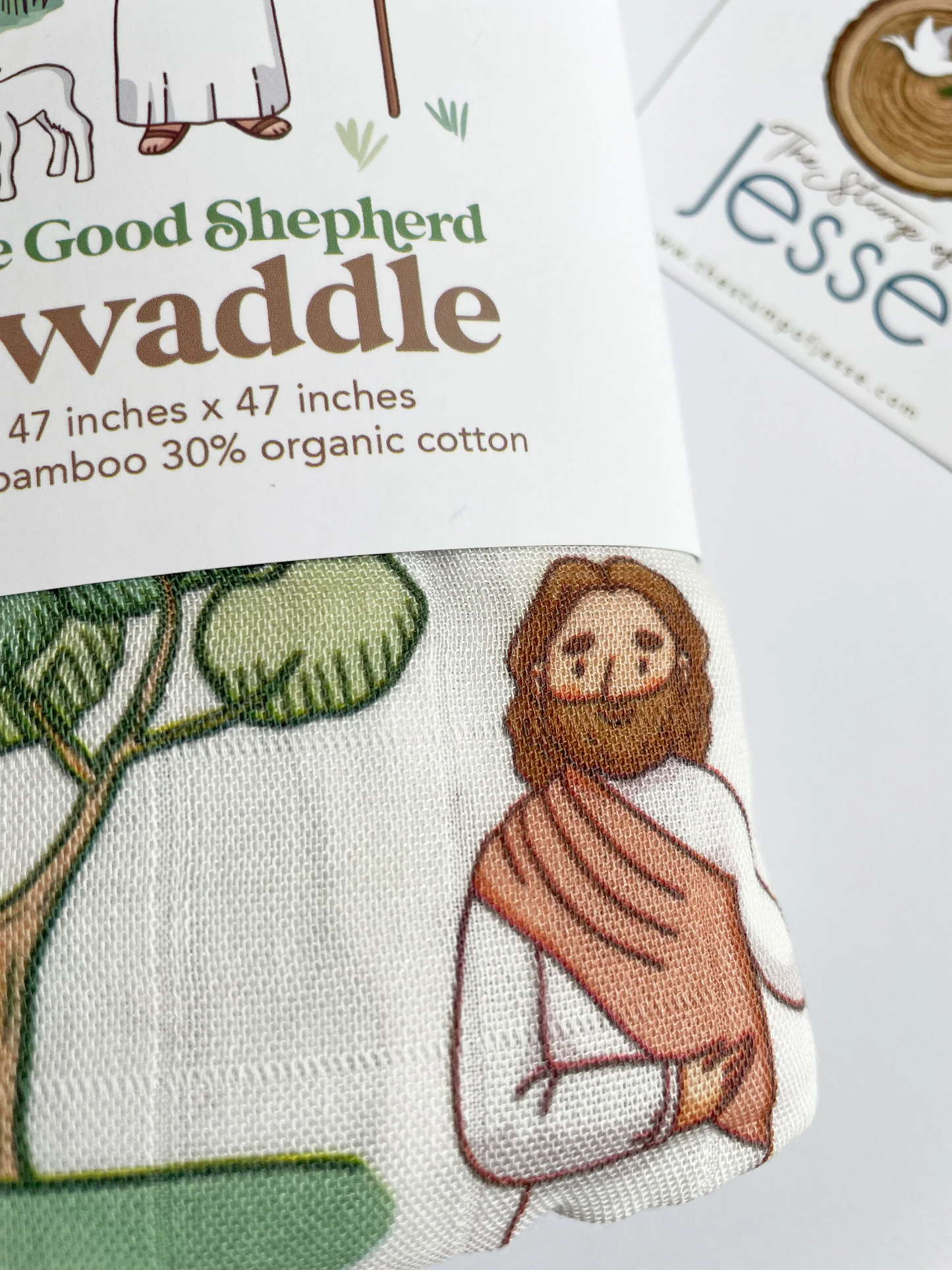 The Good Shepherd Muslin Deluxe Swaddle